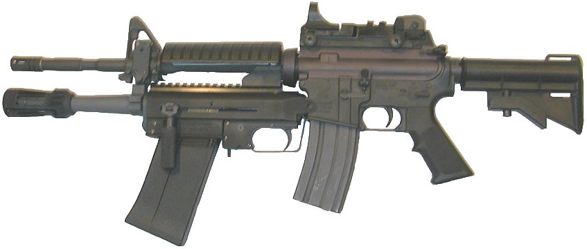 M4A1に装着されたXM26
